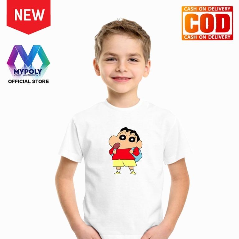 Kaos Premium Mypoly Anak Pria laki-laki AP / Baju Couple Family Keluarga / Tshirt distro / Fashion atasan / Kaos Anime / Kaos Animasi / Kaos Super Hero / Kaos Kartun / Kaos Cartoon / Kaos Lucu / Kaos Gambar Karakter / Kaos Anak Cowok Shinchan