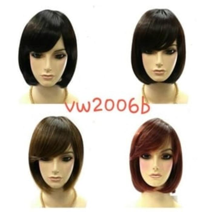 Wig Bob Wanita Cewek Naomi Pendek Sebahu