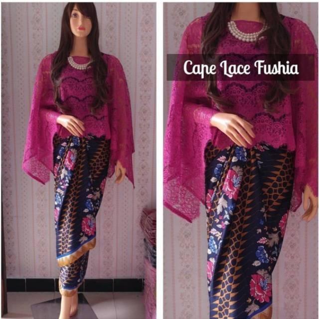 Miracle Stelan Kebaya Salsha Batwing Jumbo dan Rok Lilit Maxi Batik Wanita