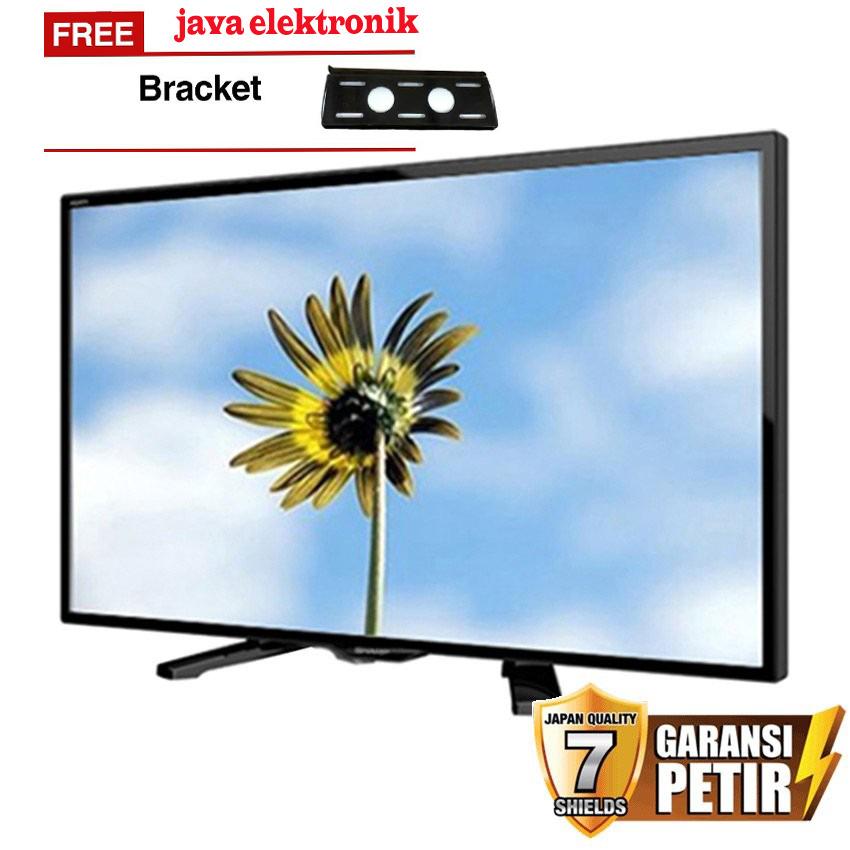 Sharp 24 inch LED AQUOS HD TV - Hitam (Model LC-24LE170i) FREE BREKET TV