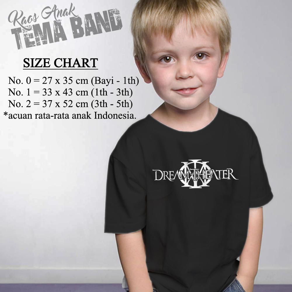 Kaos Anak Tema Band Dream Theater #2 Hitam