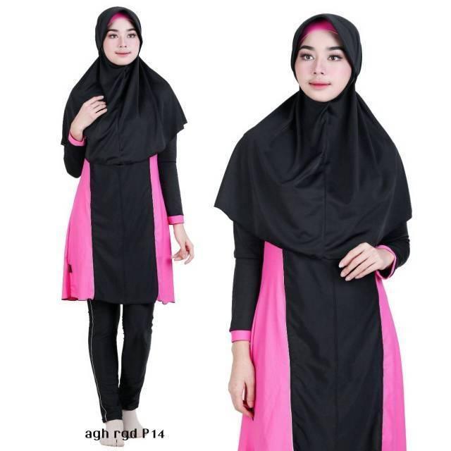 BAJU RENANG MUSLIMAH PREMIUM JILBAB SEMI ANTEM