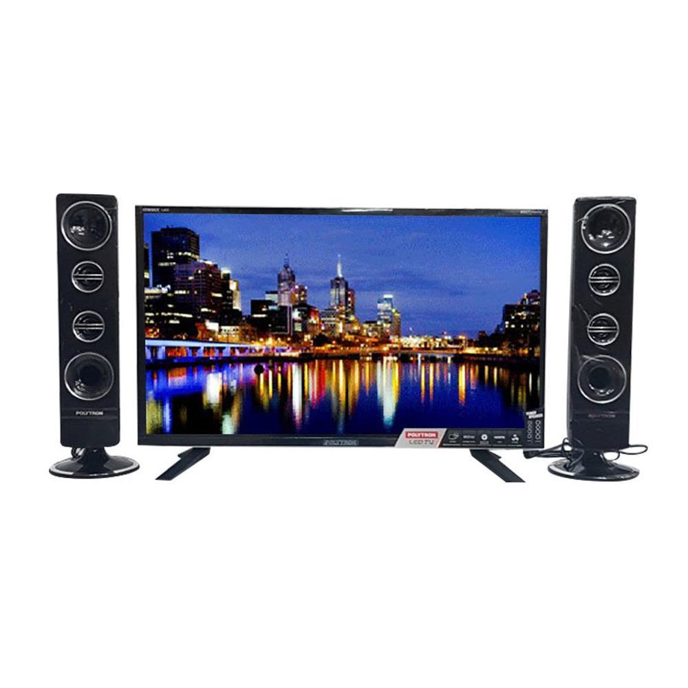 TV LED POLYTRON 32T7511 SPEAKER TOWER - CINEMAX - HITAM AREA JABODETABEK