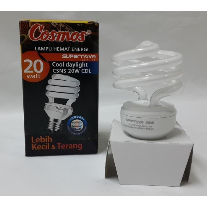 COSMOS SUPERNOVA CSNS 20 WATT PUTIH - LAMPU SPIRAL / TORNARDO / lampu terbaru / lampu tornado modern / lampu murah
