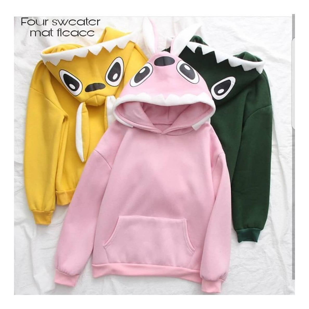 Model terupdate Sweater&Jaket “SF FOUR” Lucu Untuk Wanita Bahan Fleece Babyterry Kanvas Jeans Santai Murah Keren