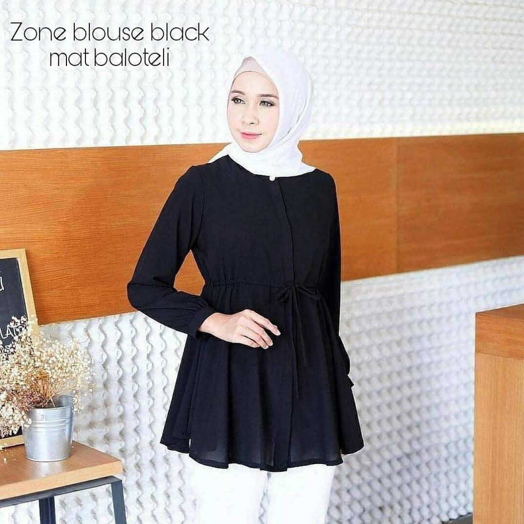 Baju Original Zone Blouse Balotely Top Pakaian Wanita Muslim Atasan Cewek Muslimah Modern Baju Simple Tren 2018