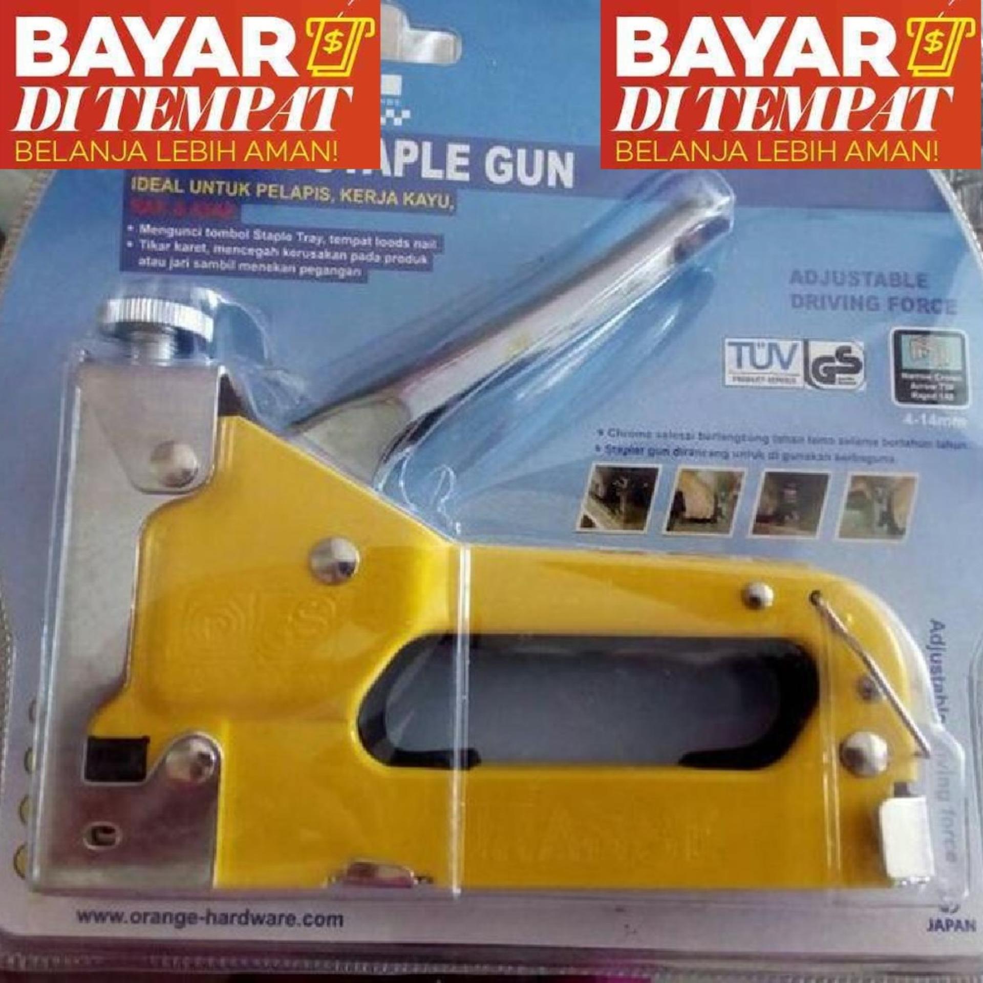 Staples Tembak/Staples Jok/Merk GUN TACKER BONUS Isi Stepler