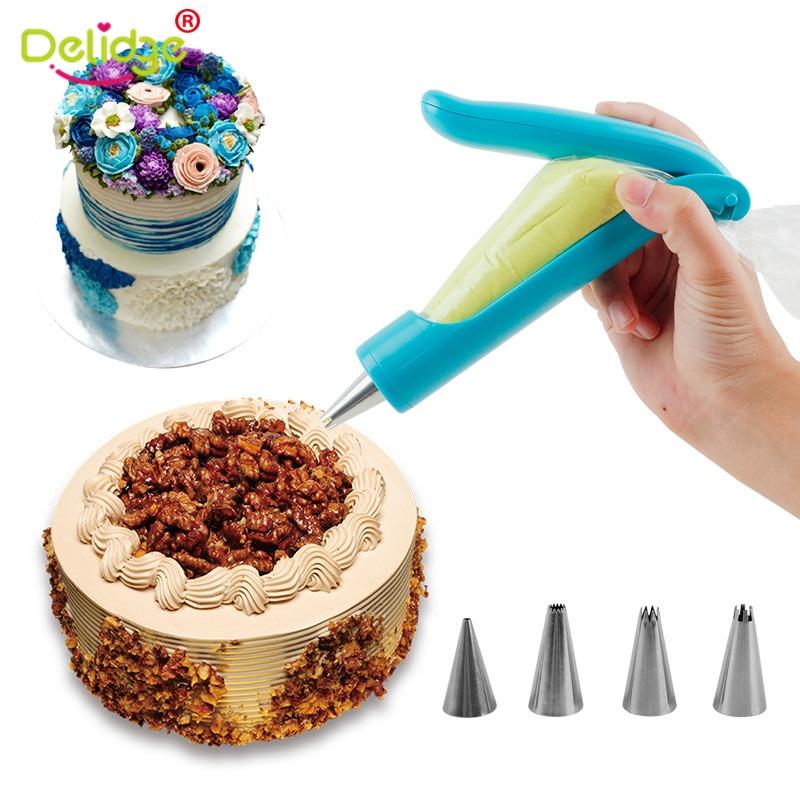 Icing Pen Cake - Peralatan Hias Kue Tart Ulang Tahun Murah Unik Kreasi Idul Fitri Lebaran Food Drink Maker Pesta Party Home Stuff Rumah Penghias Cookies Penghias Kue Kering - Warna Acak