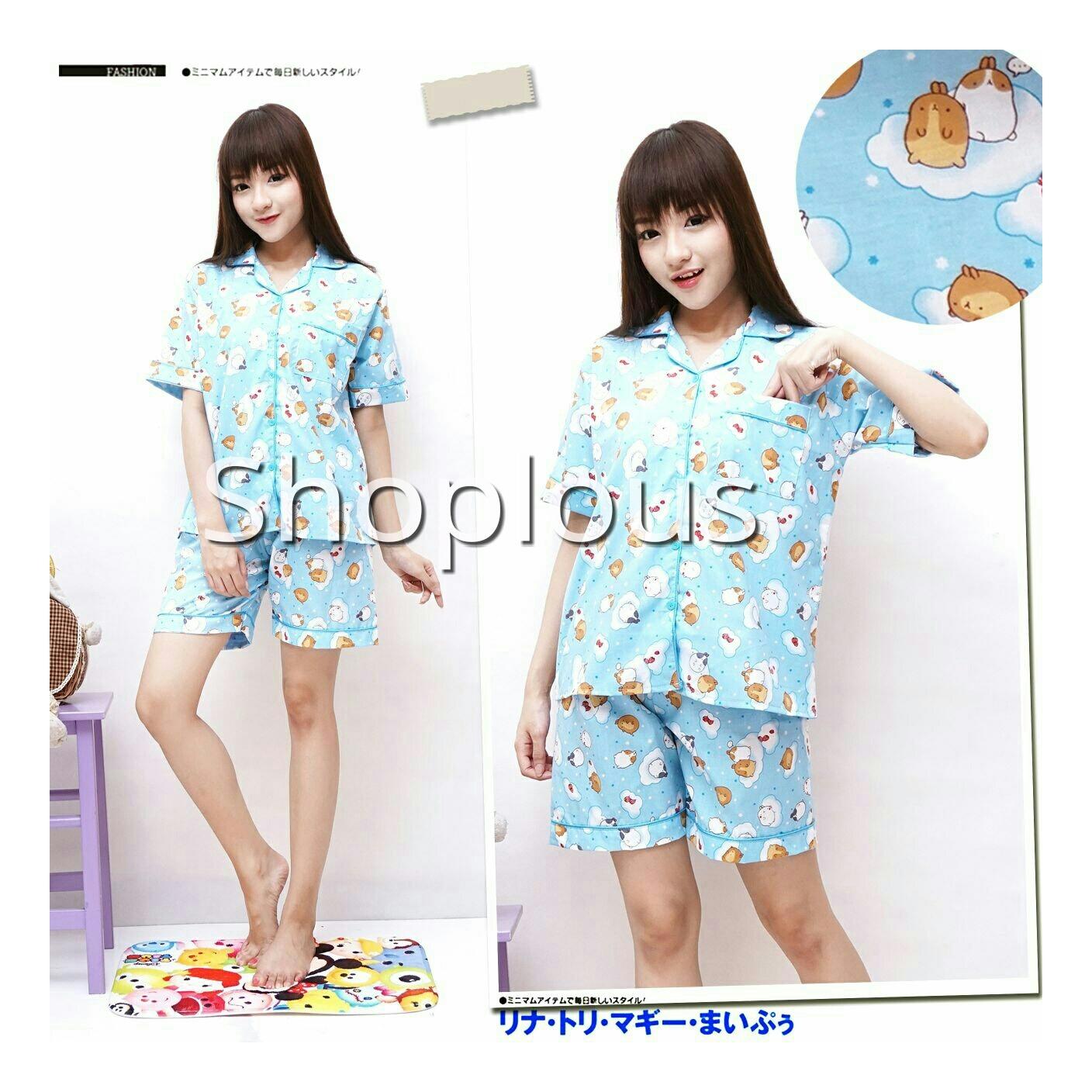 Shoplous Baju tidur wanita/ Baju tidur daisy/Baju tidur set/ Baju tidur lucu / Baju tidur lengan pnedek