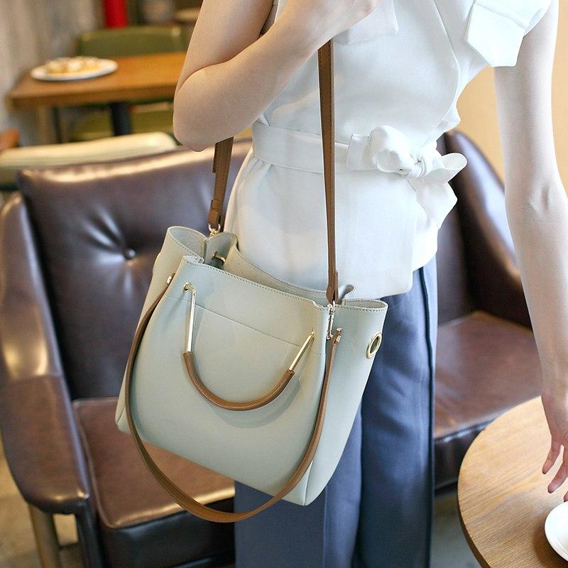 Milenial Tas Bahu Wanita Leather Versi Korea Brand New Women Casual Bucket Bags High Quality Januari 2019 - 2 Milenial Tas Bahu Wanita Leather Versi Korea Brand New Women Casual Bucket Bags High Quality - 2