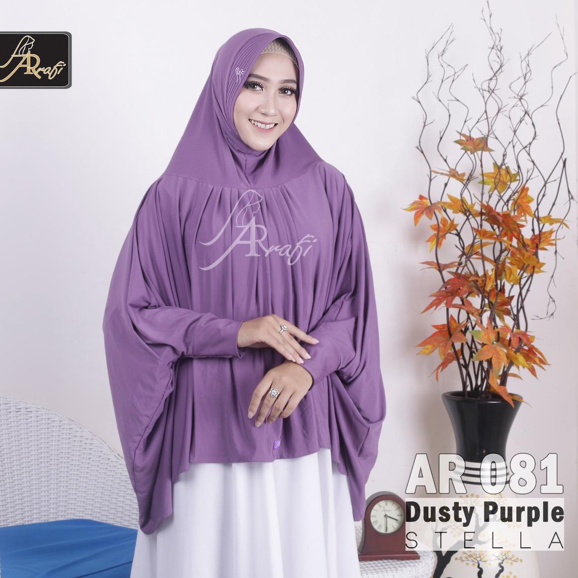 jilbab instan Helwa Arrafi (warna Dusty Purple) AR081 hijab kerudung bergo syari cadar busana muslim gamis daily