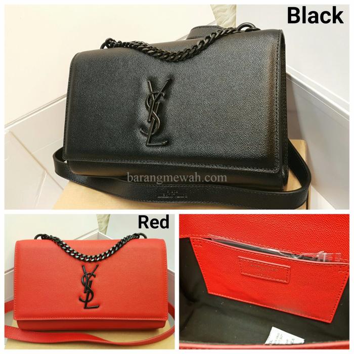 PROMO YSL Clutch Caviar Mirror Quality Sling Bag / Tas / Dompet Pesta