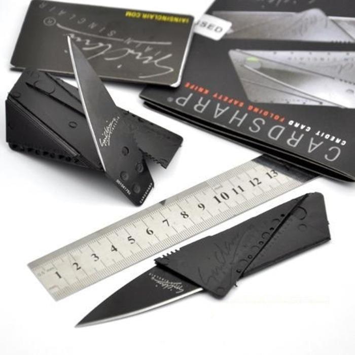 promo Pisau Lipat Mini kecil Kartu ATM Credit Card Sinclair knife Stainless original