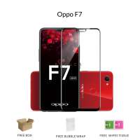 Poluca Tempered Glass Screen Protector Full Cover Warna For OPPO F7 - Black