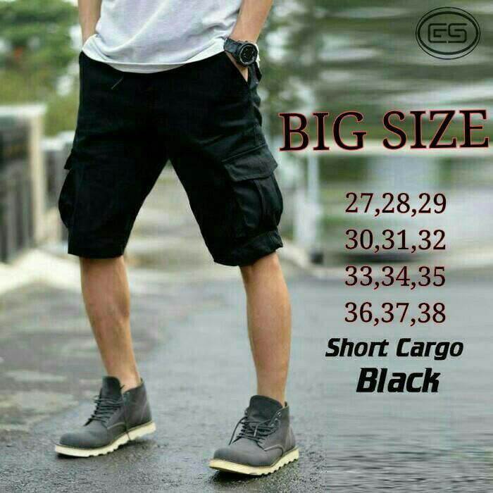 Celana Pendek Cargo / Celana Cargo Hitam / Celana Kempol Hitam