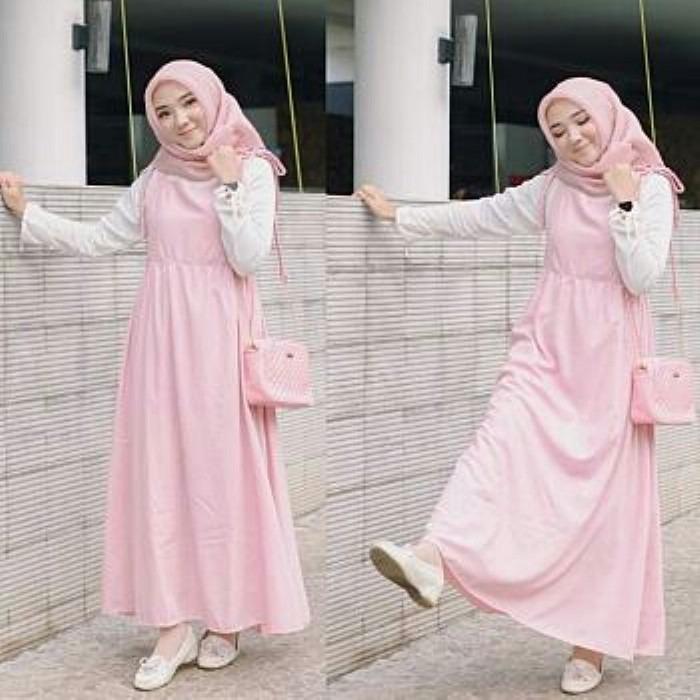 HIJAB WANDA 3IN1 BABYPINK MURAH BAJUGROSIRCEWEK Busana Muslim WANITA