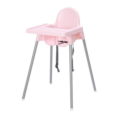IKEA Antilop Kursi Makan Anak Dengan Baki - Merah Muda