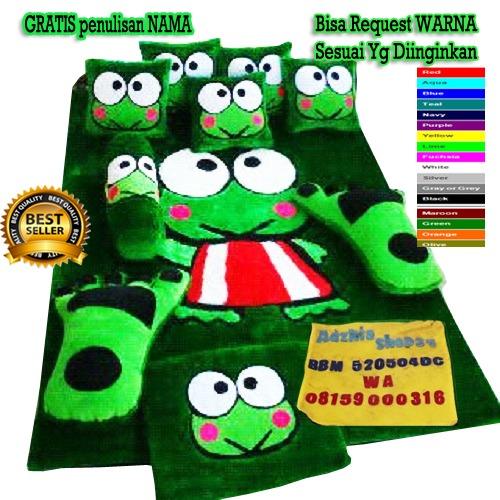 adzkia35 kasur karpet karakter keroppy fullset