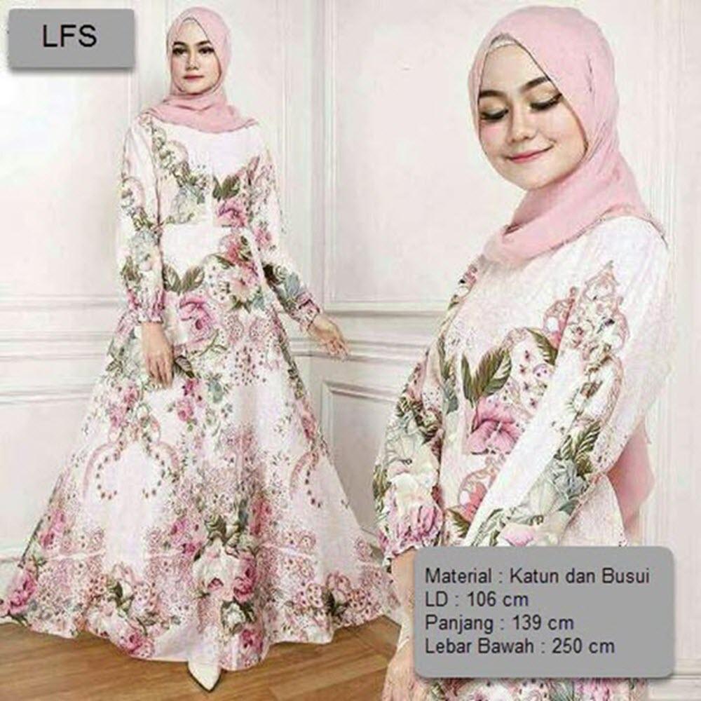 Features Gaun Gamis Katun Jepang Asli Dress Gamis Jumbo Panjang Baju