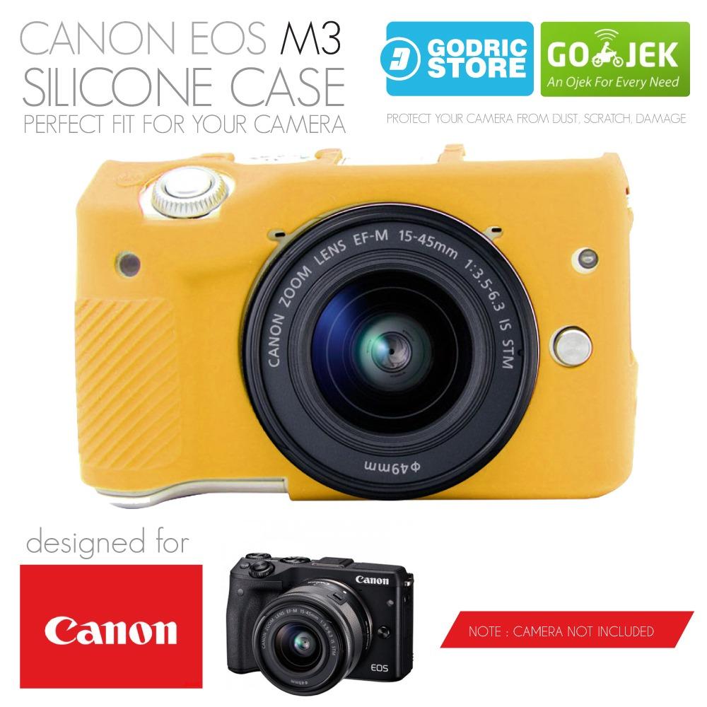 Godric Silicone Canon EOS M3 Silikon Case / Sarung Silicon Kamera Mirrorless - Kuning
