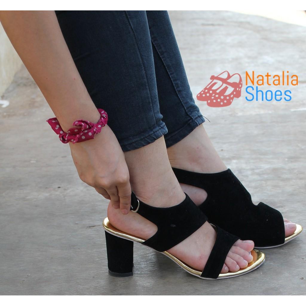 Sepatu Sandal High Heels Wanita Murah Zara Style BAJ02 - Black