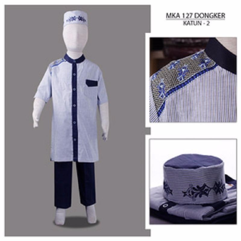 MKA127Dongker(2-4tahun) harga baju koko anak grosir jubah