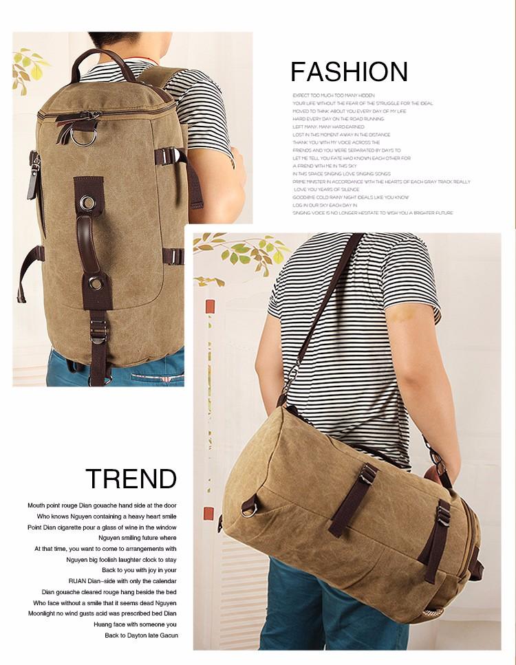 Tas Canvas Ransel Backpack Punggung Selempang 2 In 1 Bulat Barrel Mountaineering Januari 2019 - 5 Tas Canvas Ransel Backpack Punggung Selempang 2 in 1 Bulat Barrel Mountaineering - 5