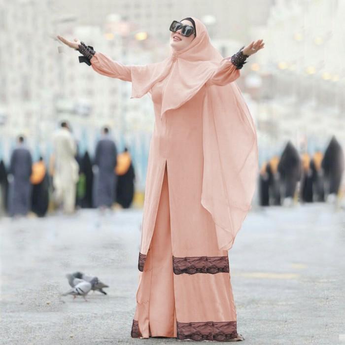 Promo Syari Syahrini Salem SW Gamis Wanita Wolly Crepe Salem Berkualitas