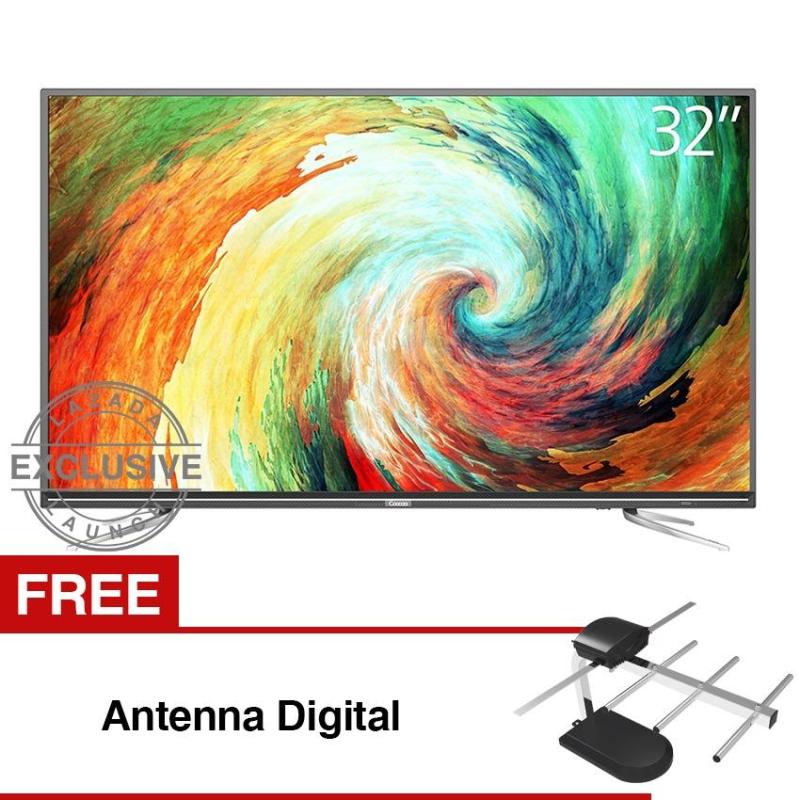 Coocaa 32 inch Digital Ready LED TV - Hitam (Model 32E2A12T) Free Antena Digital