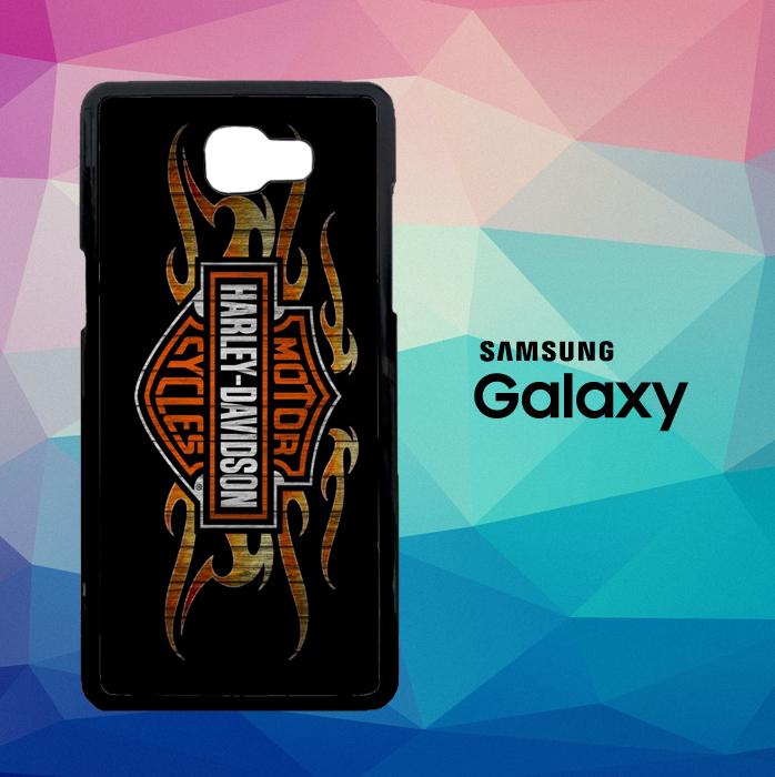 Harley Davidson Vintage Logo S0216 Casing Custom Hardcase Samsung Galaxy J7 Prime Case Cover