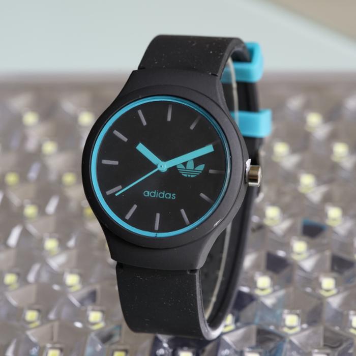 Jam Tangan Pria / Wanita Murah Adidas SK2845 Rubber Black Blue