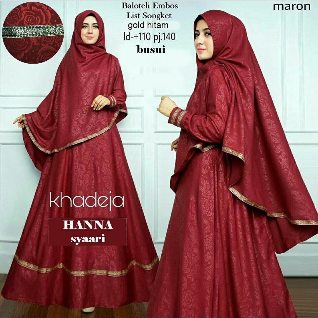 Alasxyashop Baju Gamis Muslim Anna / Dress Muslimah / Hijab Muslim / Gamis Syari’I / Baju Gamis / Fashion Muslim / Setelan Muslim / Hijab Wanita / Baju Muslim / Maxi Gamis / Fashion Muslim