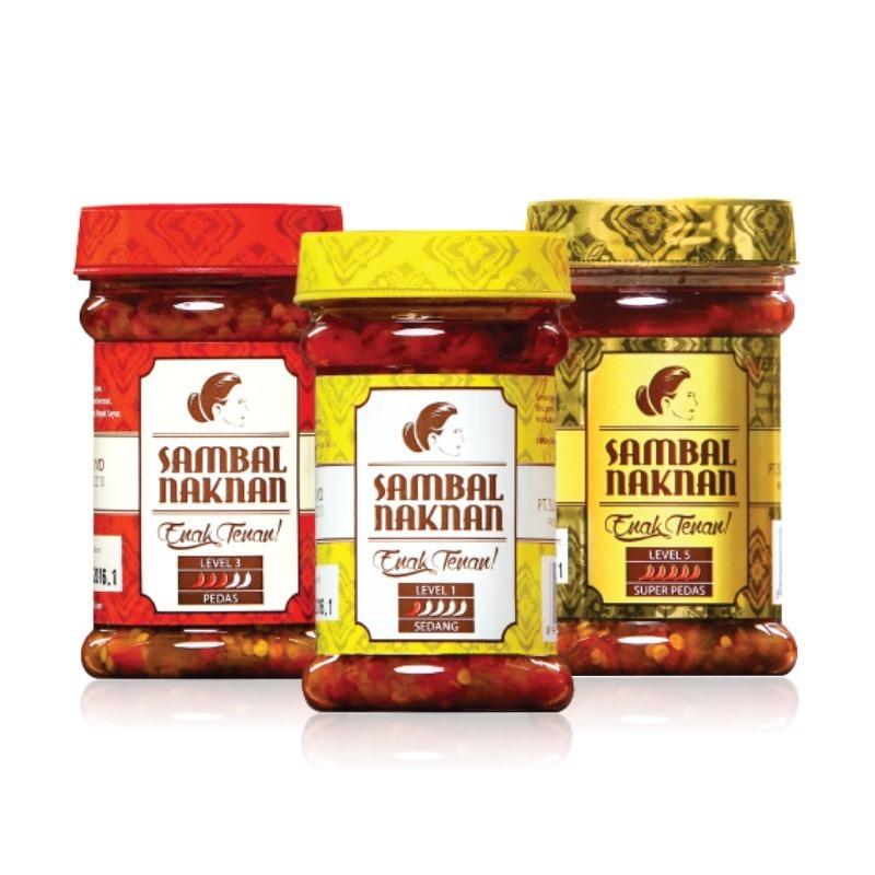 SAMBAL NAKNAN PAKET OLEH-OLEH ( 1 SET TERDIRI LVL 1, LVL 3, LVL 5 )