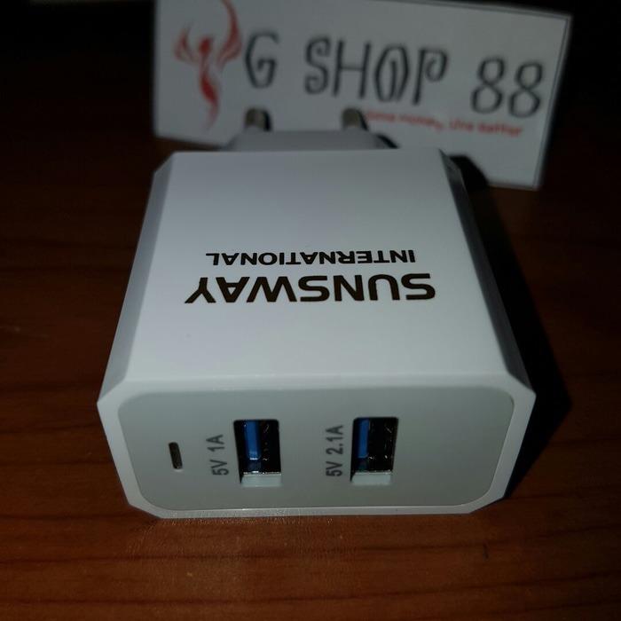 Batok Charger For Sunsway 2,1 A 2 USB Kepala Only Kualitas Original ORI - Bisa Untuk Xiaomi Redmi Note 2 3 4 Max Redmi 1 1s 2 2A 3 3S Pro 4A 4 Prime 4X 5 Mi 1 1S Mi 2 2S Mi 3 Mi 4 4i 4c 4s Lenovo A2020 A1000 A7000 A6600 A6000 A5000 K800 K900 VIBE SHOT