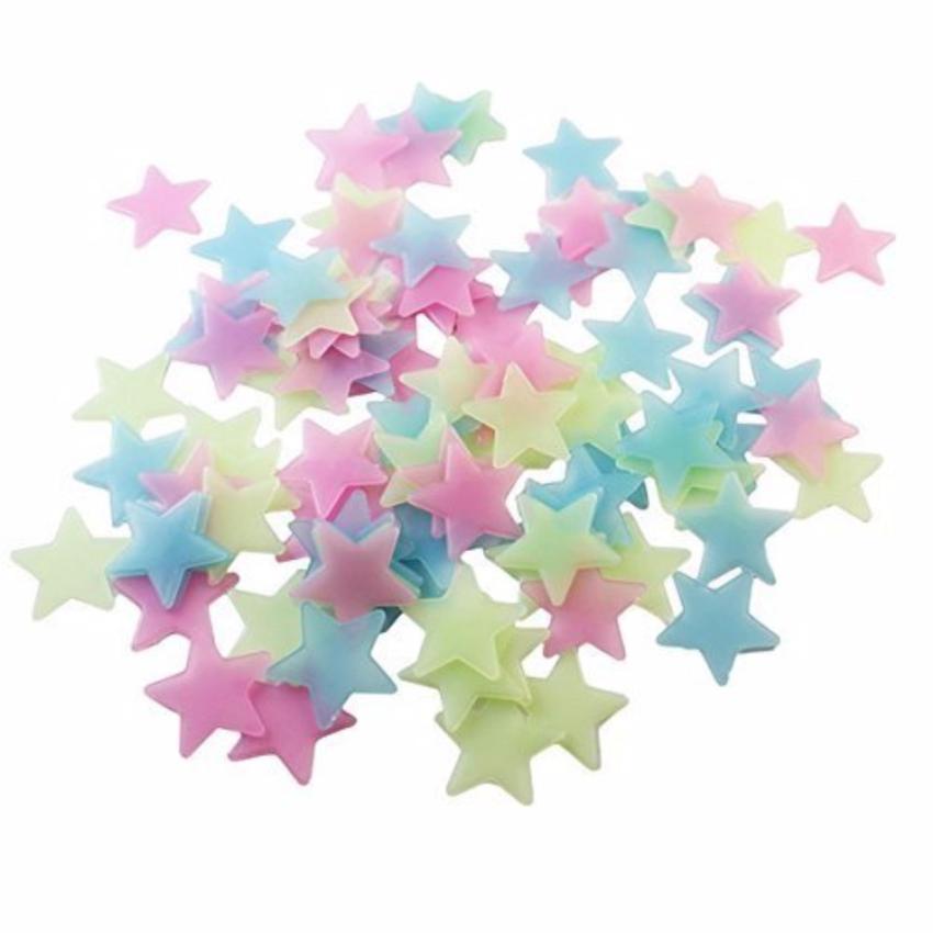 100pcs Wall Decor Stars - Glow in the Dark - Hiasan Dinding Berbentuk Bintang