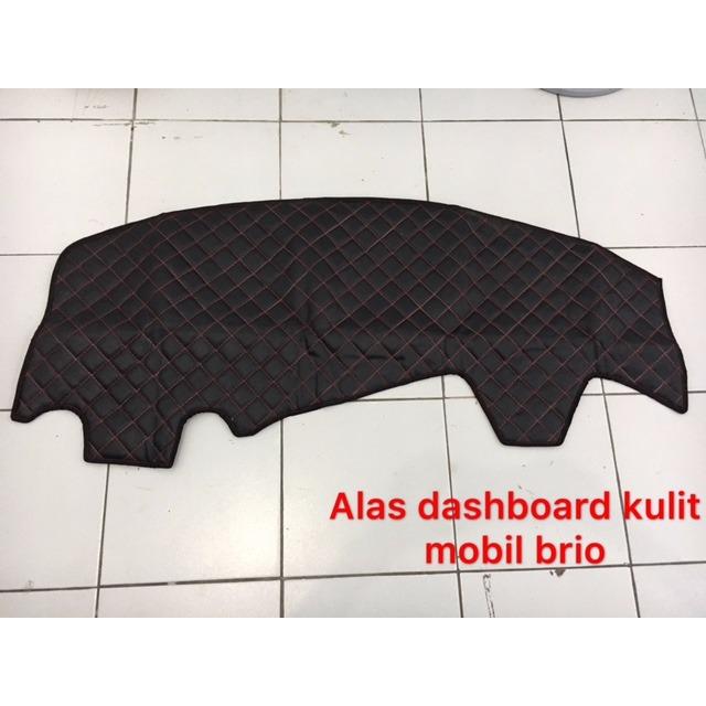 alas pelindung dashboard bahan kulit untuk mobil honda brio / cover dashbor kulit honda brio / tatakan dasbod kulit mobil honda brio
