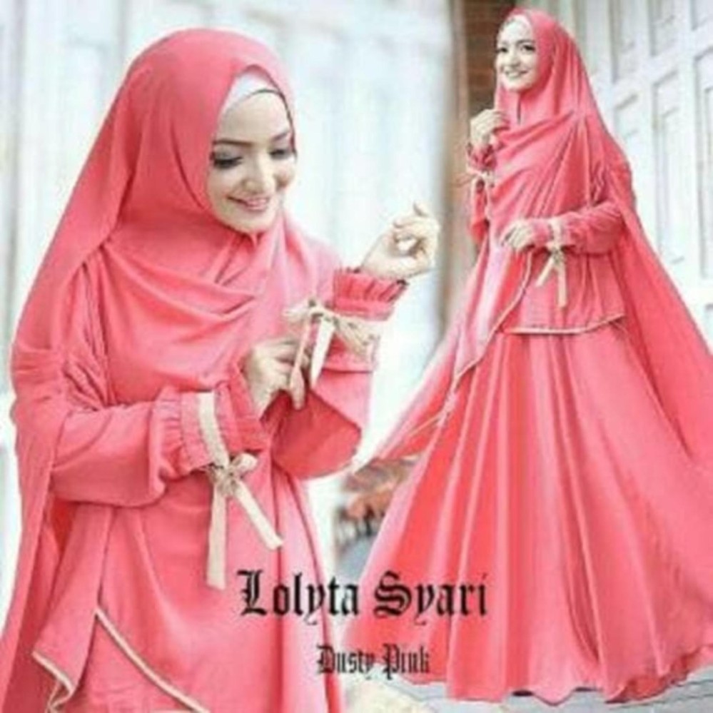 PALING MURAH GAMIS JUMBO LOLYTA SYARI DUSTY.