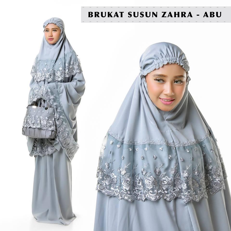 TERLARIS!!! MUKENA DEWASA BROKAT ZAHRA ABU mukena mewah / mukena dewasa / mukena tatuis / mukena anak / mukena bali / mukena katun jepang