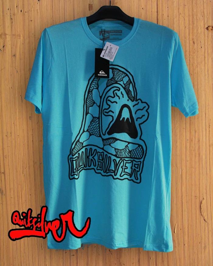 Baju Kaos Distro Surfing Quiksilver Blue