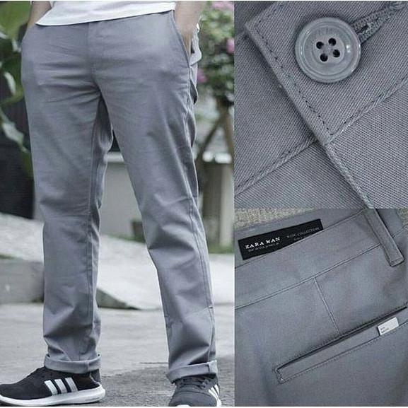 Chinos Pants Zara Men Basic Original / Celana Chino Pria Ori Branded - Liebp0