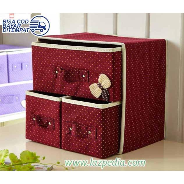 Laz COD - MH00317 Laci Multifungsi / Box Organizer / 3 in 1 Storage Drawer / Tempat Penyimpanan Multifungsi Agar Rumah Terlihat Rapi / Warna Random - Lazpedia