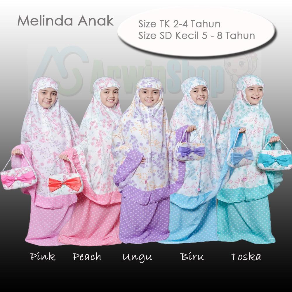 New Varian Anak!! Mukena Rayon Melinda Warna Baru Yang Simple Dan Cantik Untuk Anak TK dan Sd Kecil TK - TOSCA
