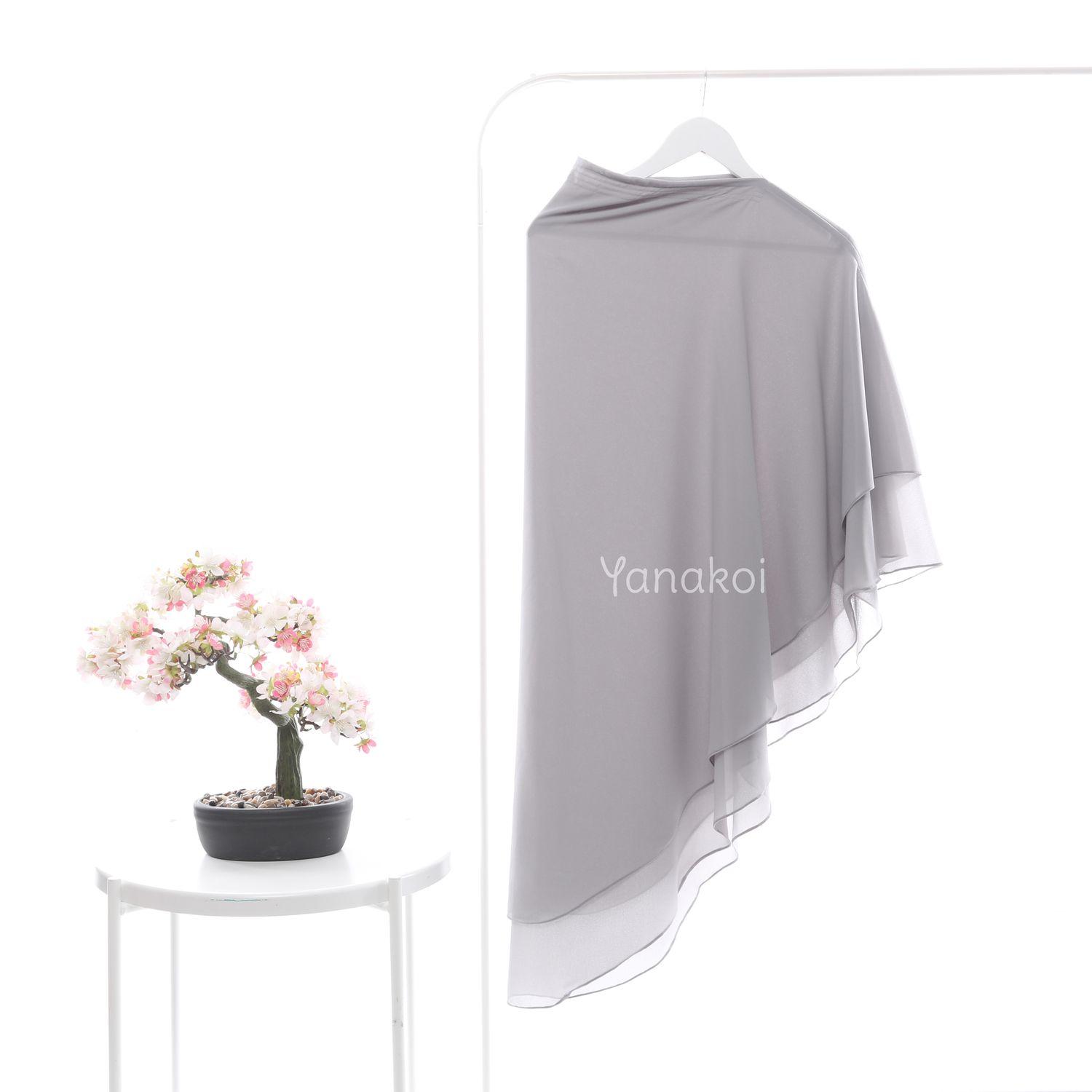 Yanakoi Hijab - Jilbab Kerudung Khimar Syafa Warna Abu Sliver Januari 2019 - 2 Yanakoi Hijab - Jilbab Kerudung Khimar Syafa Warna Abu Sliver - 2