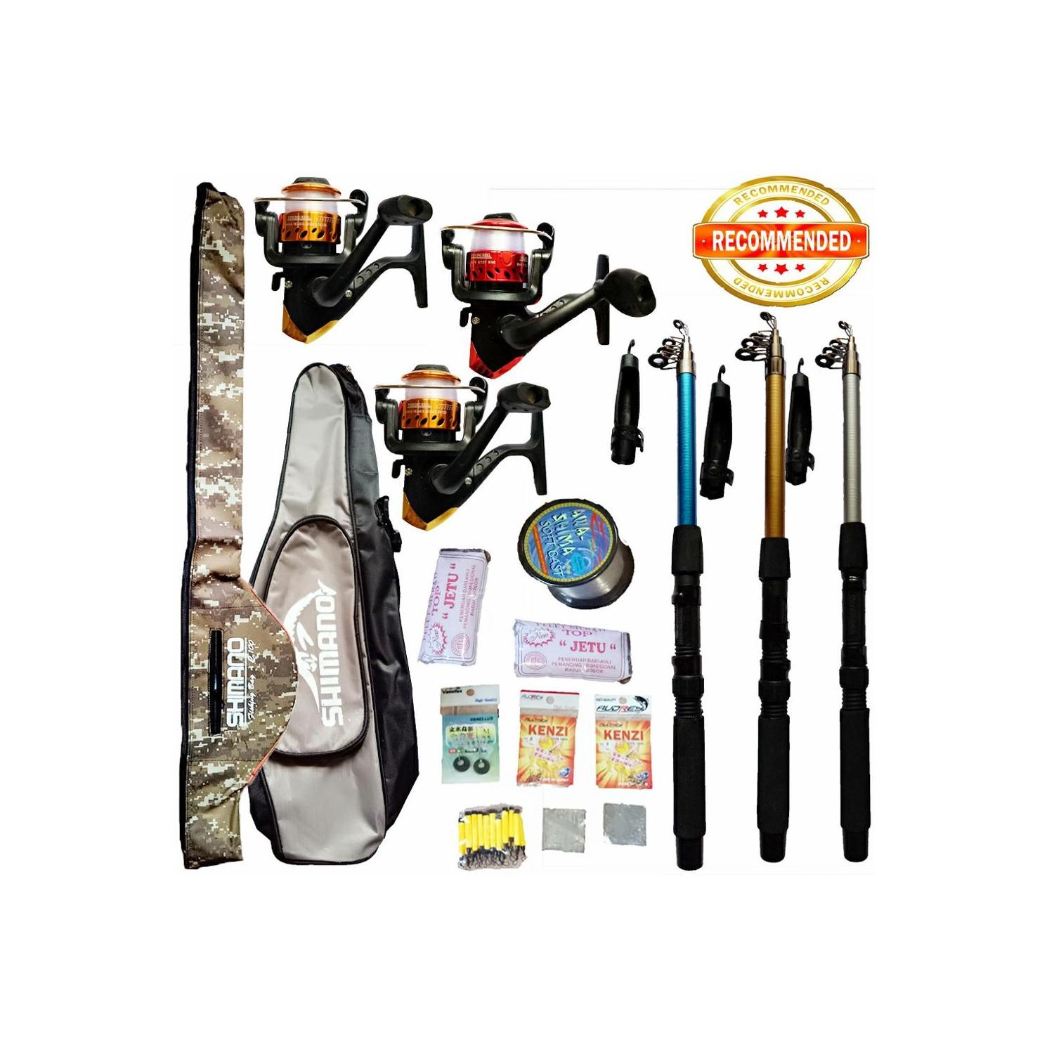 SPESIAL EDITION 3 SET PANCING 5 Bearing Lengkap - Joran Reel Senar Kail Tas Stopper Pelampung Timah Umpan