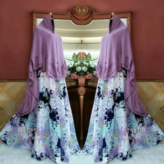 GAMIS MONALISA GAMIS FIRDAUS ( DASAR DONGKER ) SET KHIMAR