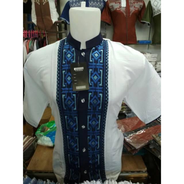 Baju Koko Pria Muslim Lengan Pendek Model Terbaru Bhn Katun Halus&Lembut Ukuran M L Xl