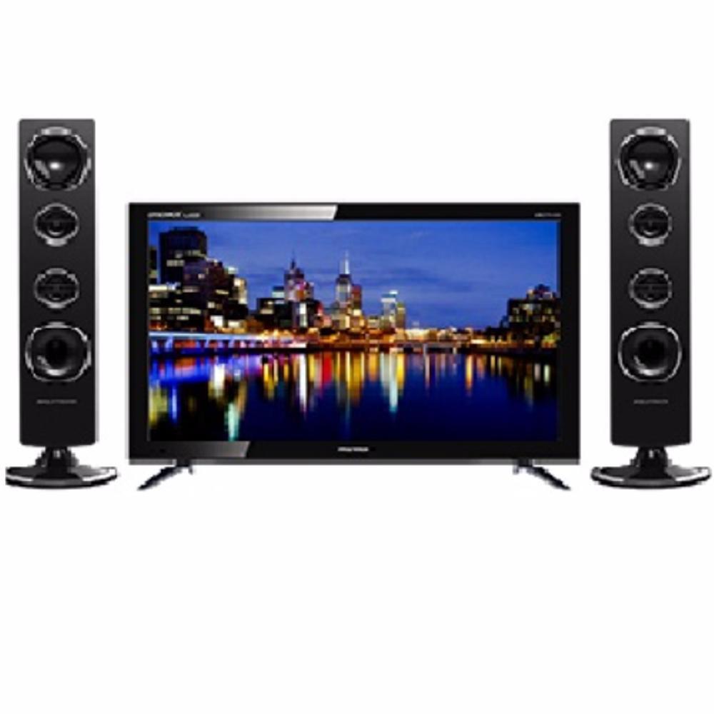 Polytron PLD-32T1500 LED TV 32 plus Speaker Tower Hitam