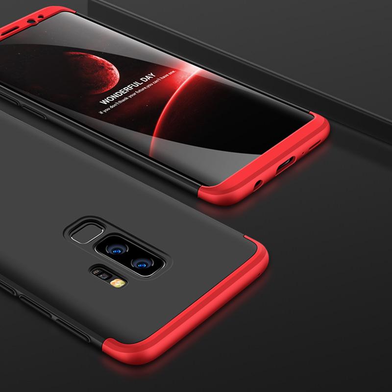 Detail Gambar Premium 360 Slim Hard Case Casing Samsung Galaxy S9 Plus - Black List Red Terbaru