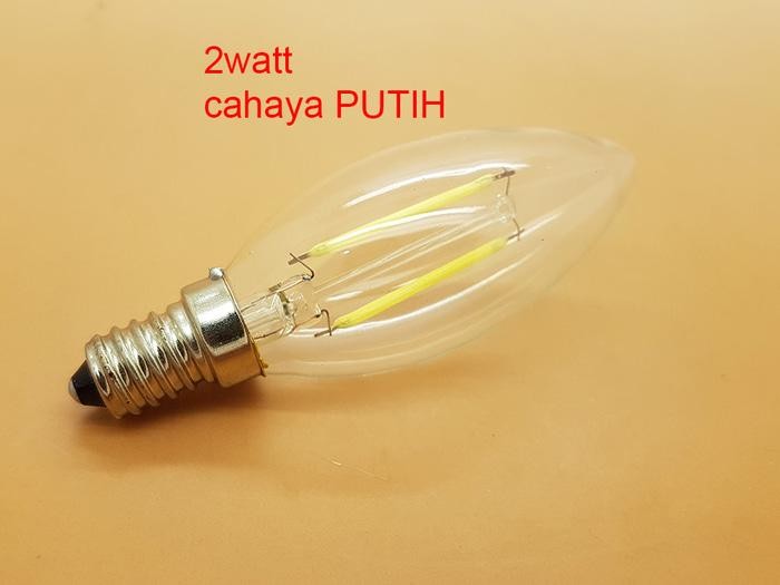2 watt cahaya PUTIH E14 LAMPU BOHLAM LED EDISON FILAMENT BULB