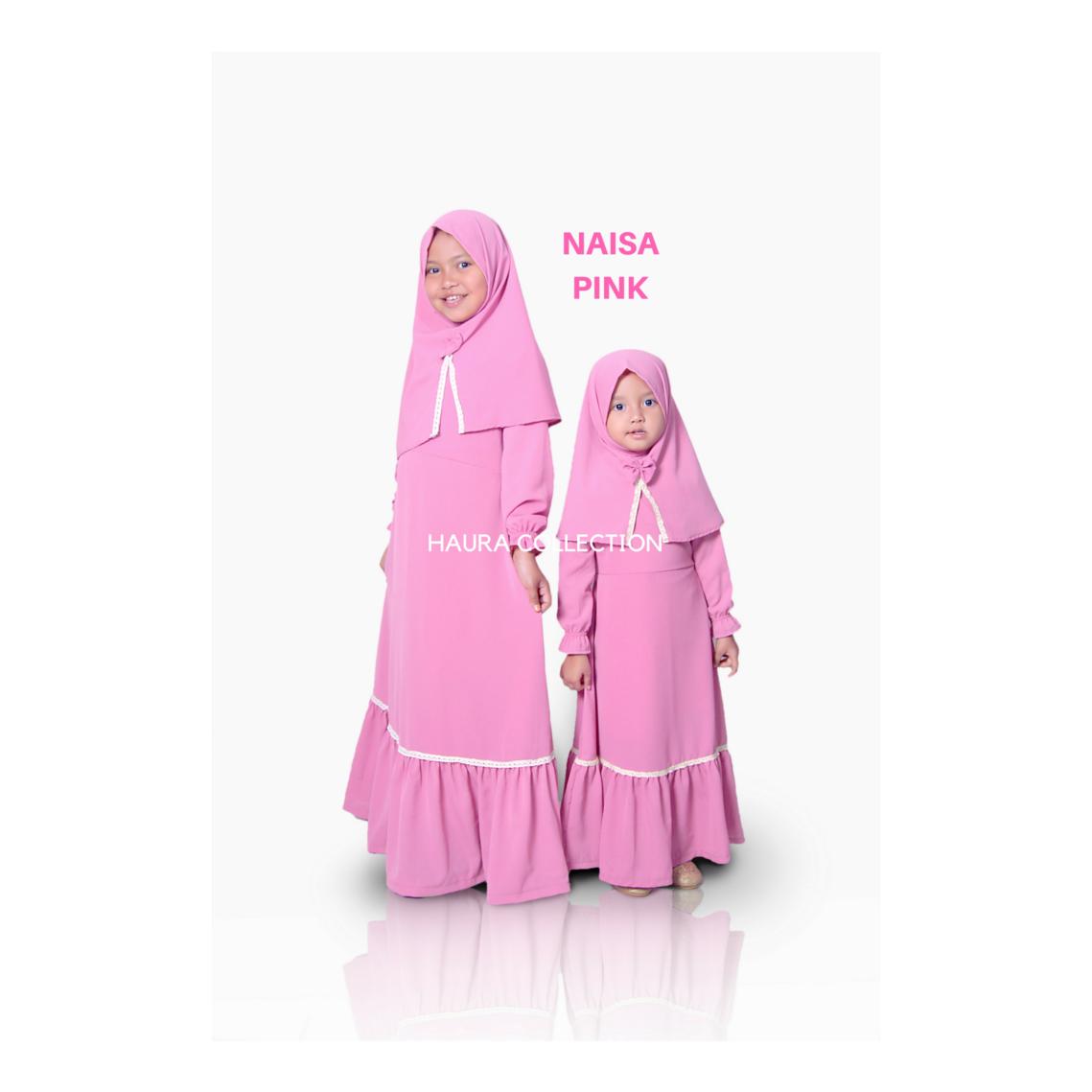 Baju muslim/gamis anak perempuan warna pink
